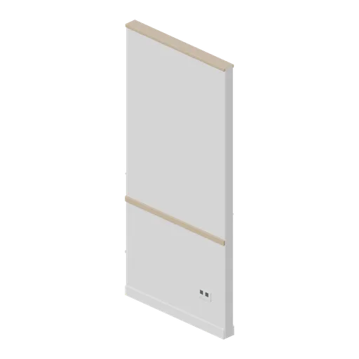 Corridor wall module, 1.2 m (Office Lobby and Building Facilities)