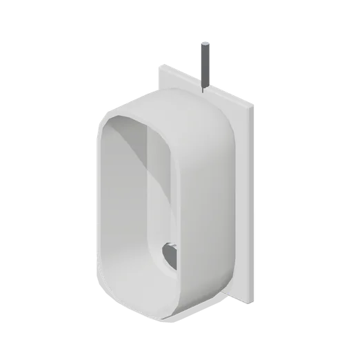 Wall-hung urinal (Office Lobby and Building Facilities)