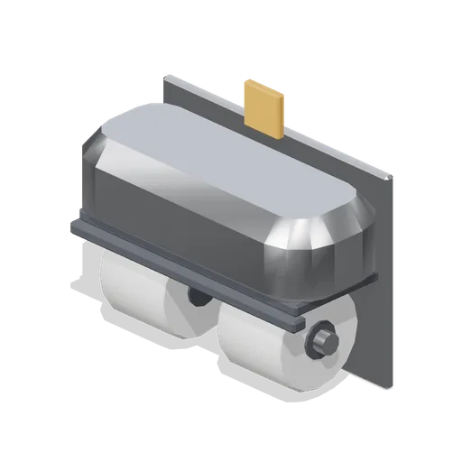 Twin toilet roll dispenser (Office Lobby and Building Facilities)
