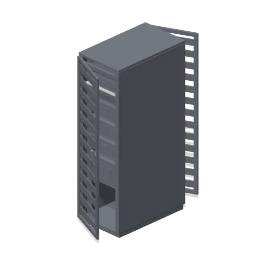42U server rack with mesh doors (Office Lobby and Building Facilities)