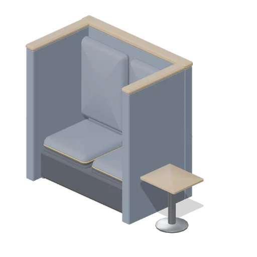 Soft booth, two person (Office Lobby and Building Facilities)
