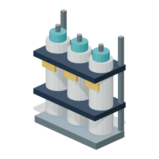 Orbital Field Station: Three-cylinder oxygen rack