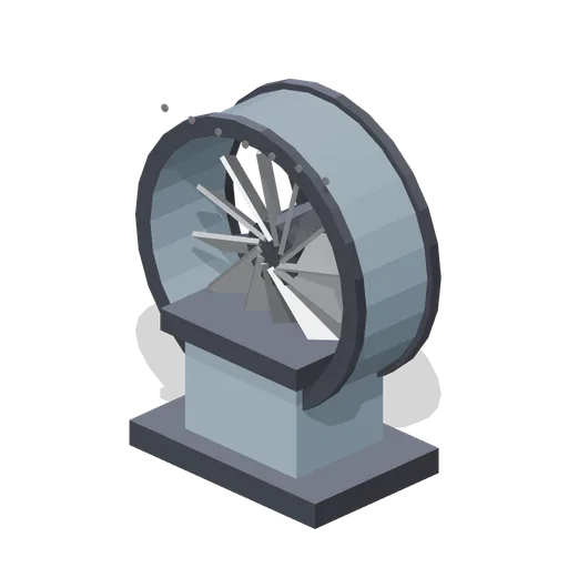 Shrouded axial turbine rotor (Animated Mechanisms Kit)