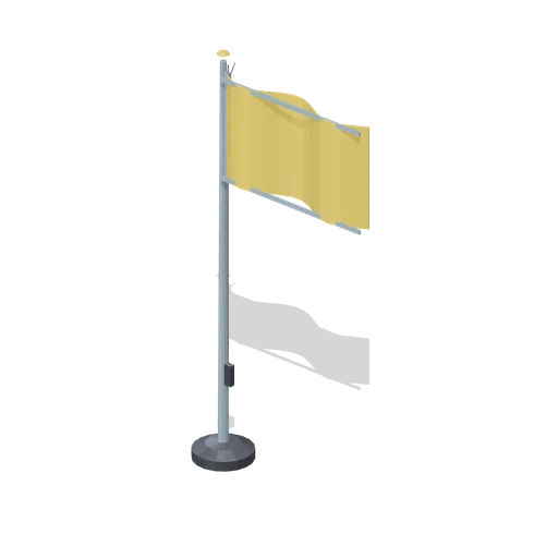 Flag on a tapered pole (Animated Mechanisms Kit)