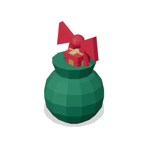 Gathered gift sack (Christmas Village)