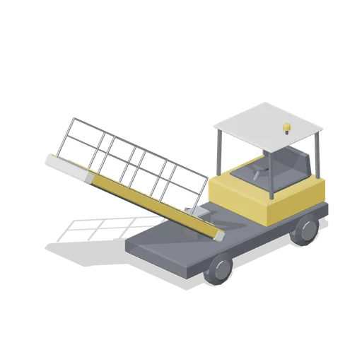 Belt Loader Boom Raised (Airport Terminal and Ground Operations)