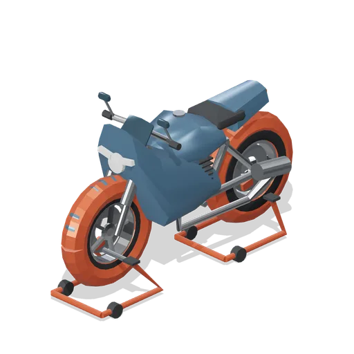 Superbike with tyre warmers on stands (Motorcycle Racing and Street Bikes)