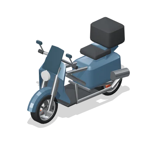 Commuter scooter with top box (Motorcycle Racing and Street Bikes)