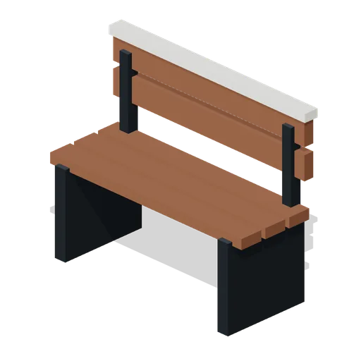 Snowy village bench (Christmas Village)
