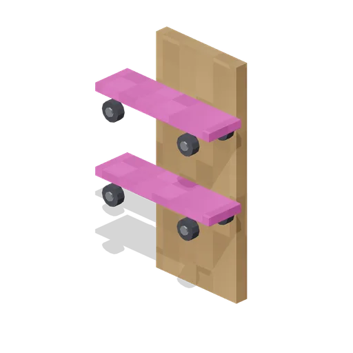 Skateboard Rack (Retro Arcade and Mall 1989)