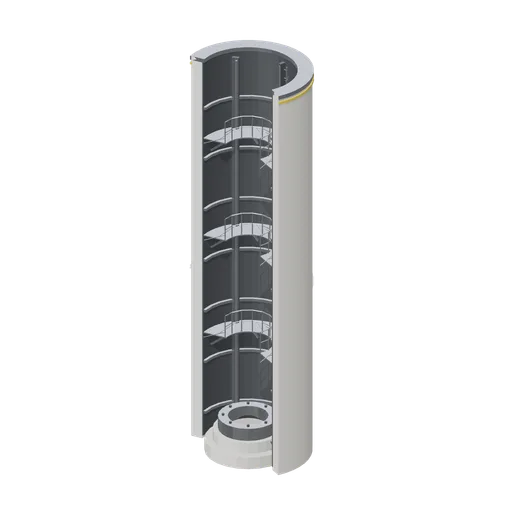 Launch tube cutaway section (Cold War Missile Silo and Command Bunker)