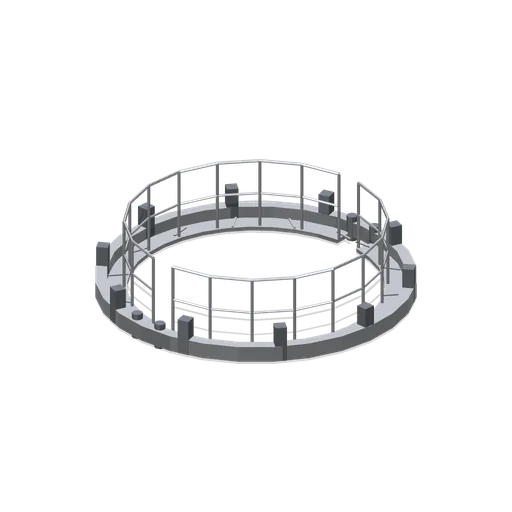 Silo work platform ring, leaves retracted (Cold War Missile Silo and Command Bunker)