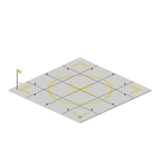 Helipad marking slab (Cold War Missile Silo and Command Bunker)