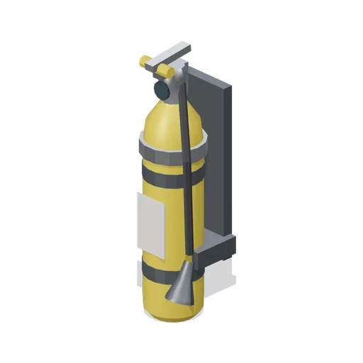 Fire extinguisher on a bracket (Cold War Missile Silo and Command Bunker)