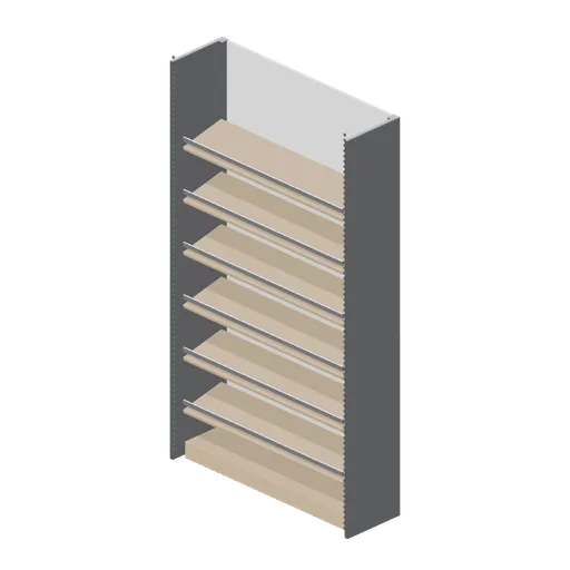 Perimeter wall bay, shoe shelves (Retail Store Fixtures and Mall)