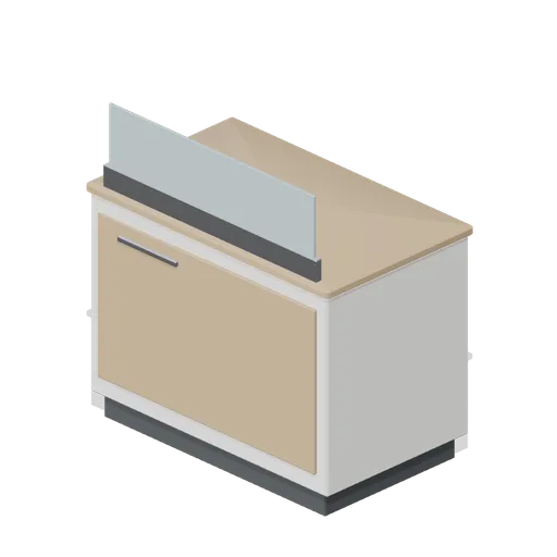 Cash desk module 1.2 m (Retail Store Fixtures and Mall)