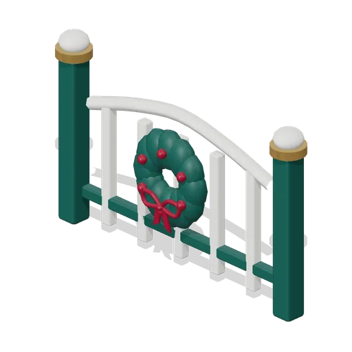 Wreath garden gate (Christmas Storybook)