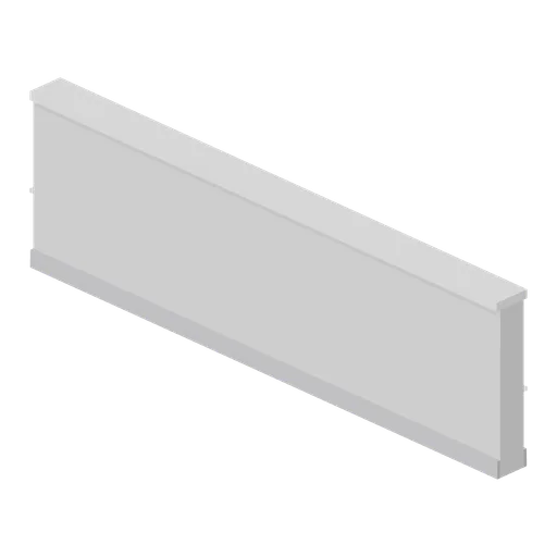 Greybox half-height wall 4 m (Modular Greybox Architecture Kit)