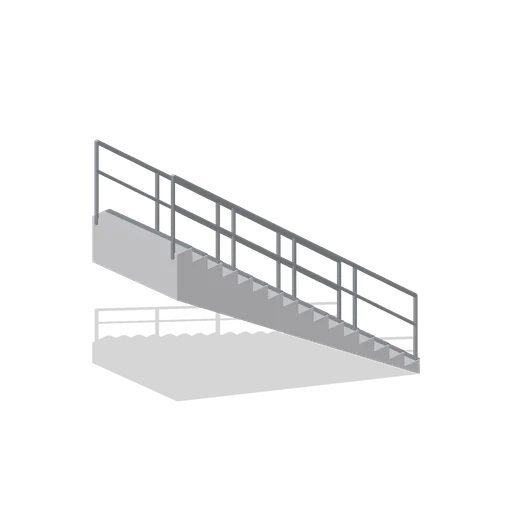 Greybox straight stair 3 m rise (Modular Greybox Architecture Kit)