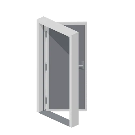 Greybox hinged single door (Modular Greybox Architecture Kit)