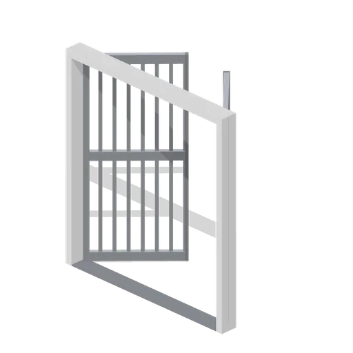 Greybox barred security gate (Modular Greybox Architecture Kit)
