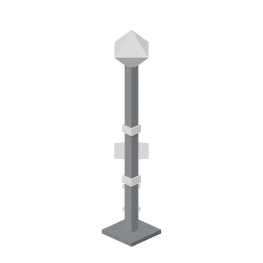 Greybox objective marker post, neutral (Modular Greybox Architecture Kit)