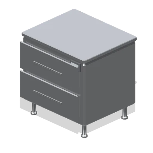 Refrigerated prep drawer bank (Fast Food Counter and Drive-Thru)