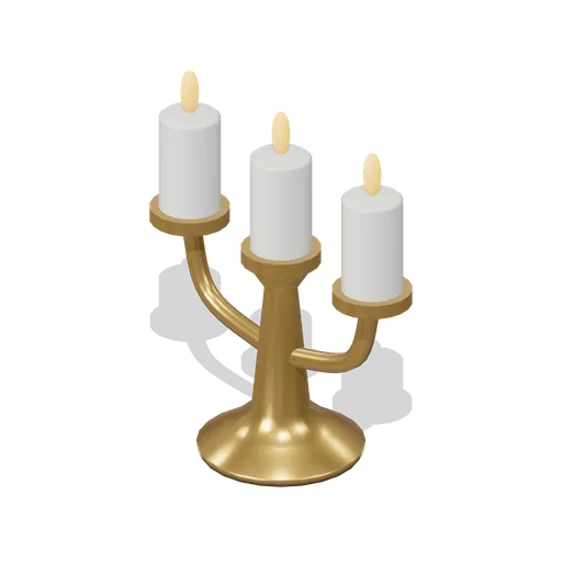 Three-arm candelabra (Christmas Storybook)