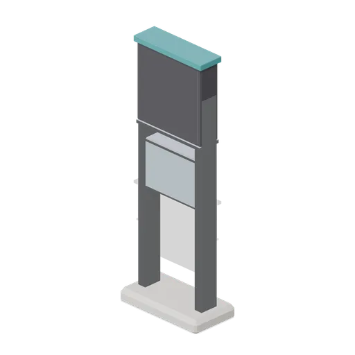 Illuminated pylon sign frame (Fast Food Counter and Drive-Thru)