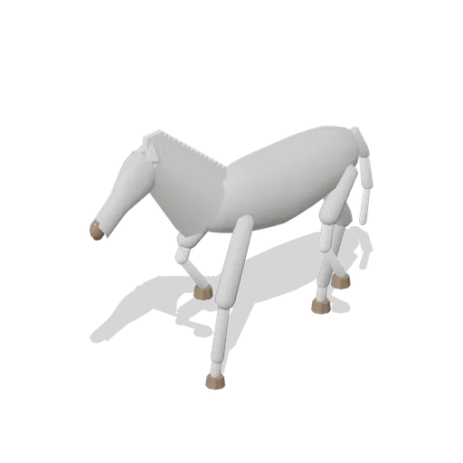 Riding Horse Trotting (Grey) (Equestrian Yard and Stables)