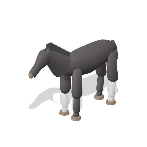Draft Horse Standing (Black) (Equestrian Yard and Stables)