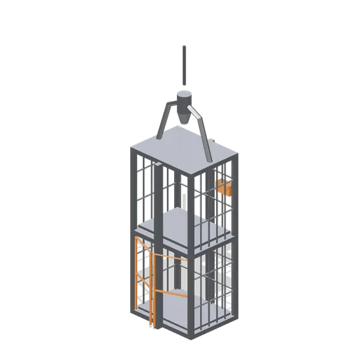 Shaft man cage (Underground Mine and Shaft Works)