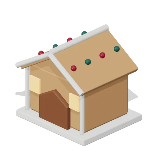Iced gingerbread house (Christmas Storybook)