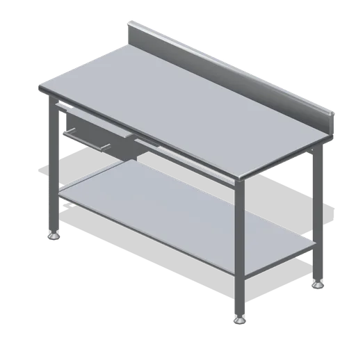 Prep table with undershelf and drawer (Restaurant Kitchen and Dining Room)