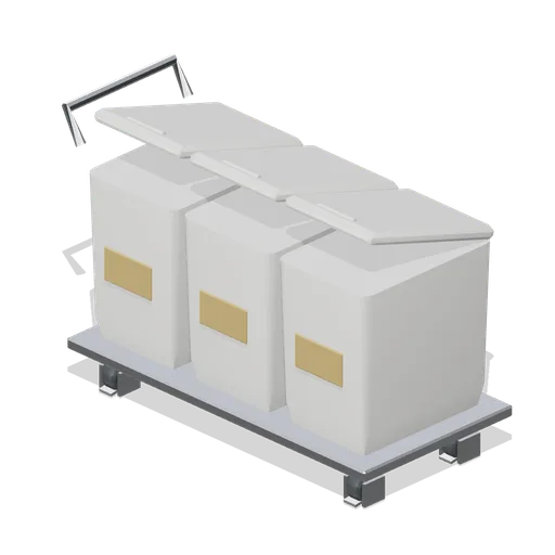 Ingredient bin trolley (Restaurant Kitchen and Dining Room)