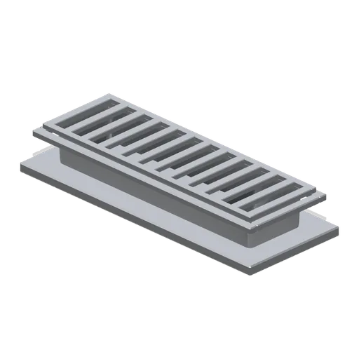 Floor gully with grating (Restaurant Kitchen and Dining Room)