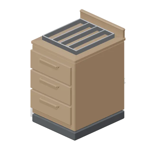 Service station with drawers (Restaurant Kitchen and Dining Room)