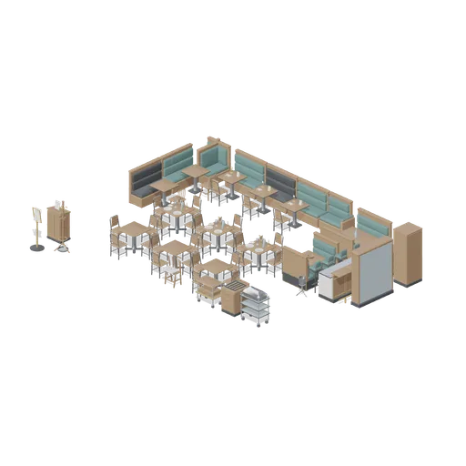 Dressed 40 cover dining room (Restaurant Kitchen and Dining Room)