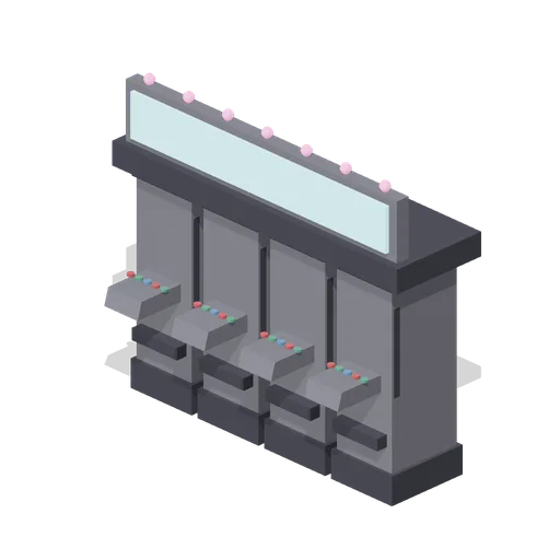 Bank Of Slots With Topper (Casino Floor and Back Rooms)
