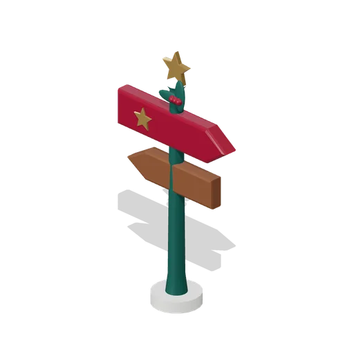 Northbound signpost (Christmas Storybook)