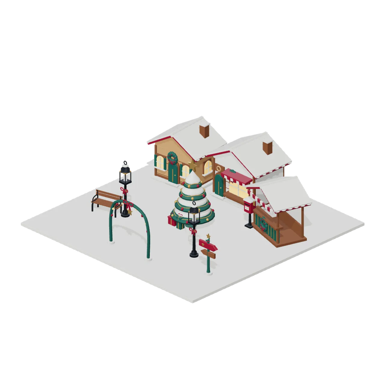 Christmas Storybook assembled scene