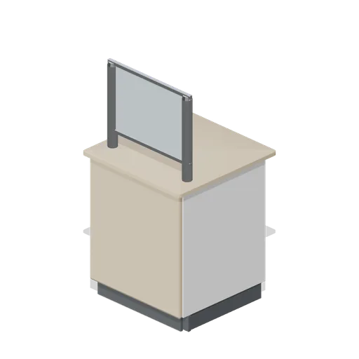 Reception desk corner (Primary Care Clinic and Veterinary Practice)