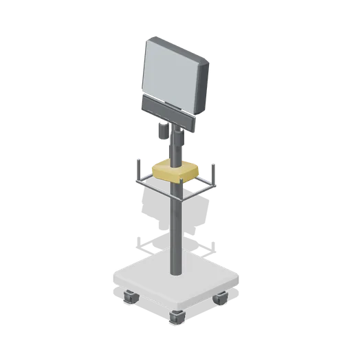 Vital signs monitor cart (Primary Care Clinic and Veterinary Practice)