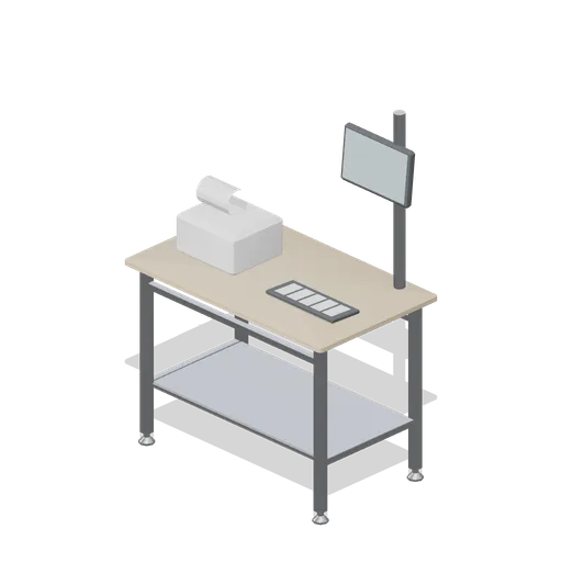 Label printer bench (Primary Care Clinic and Veterinary Practice)