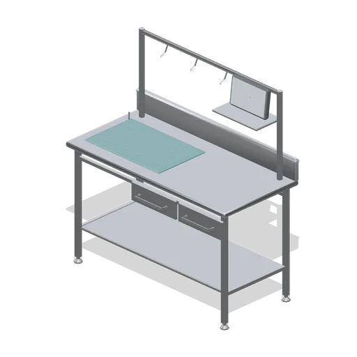 Prep and induction bench (Primary Care Clinic and Veterinary Practice)
