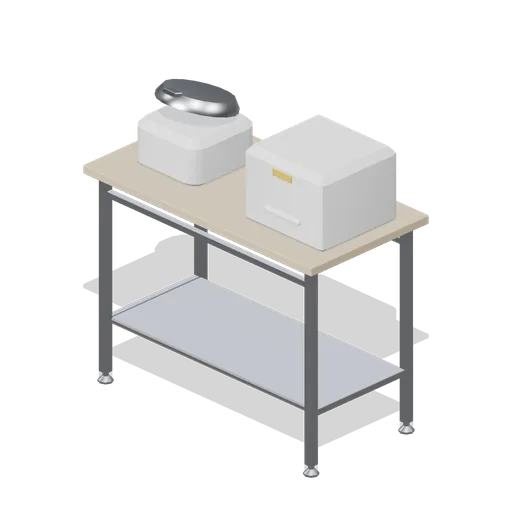 Centrifuge and analyser bench (Primary Care Clinic and Veterinary Practice)