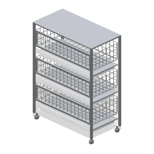 Small animal hutch rack (Primary Care Clinic and Veterinary Practice)