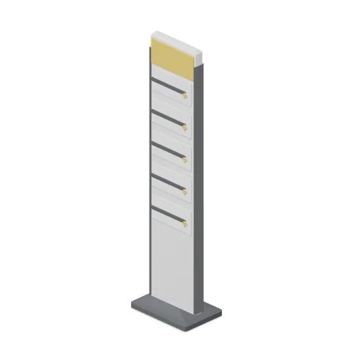 Wayfinding sign totem (Primary Care Clinic and Veterinary Practice)