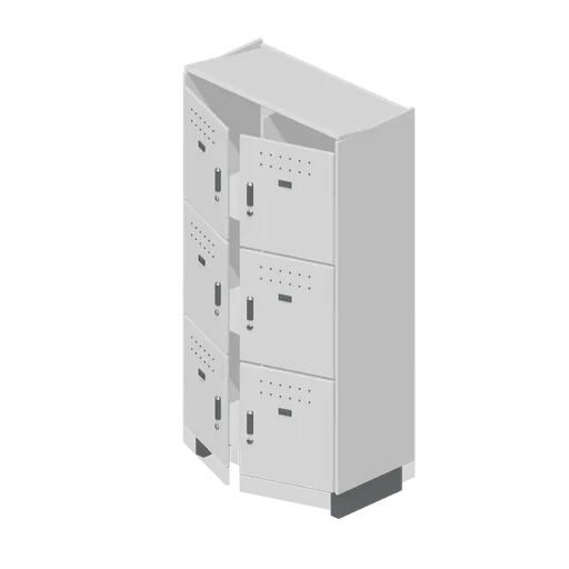 Staff locker bank (Primary Care Clinic and Veterinary Practice)