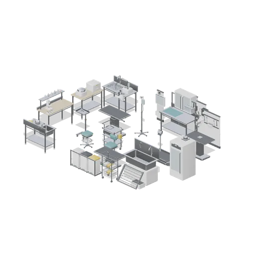 Veterinary prep and treatment area (Primary Care Clinic and Veterinary Practice)